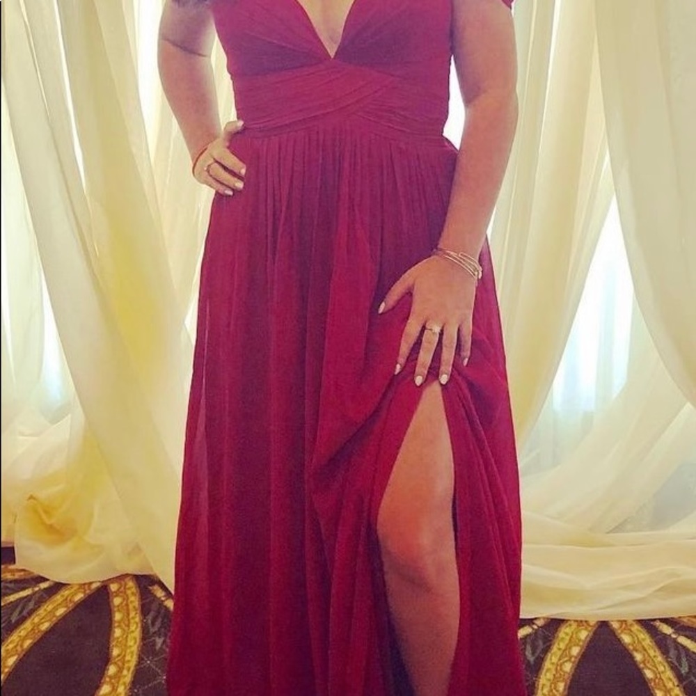 Wine Red Maxi Dress